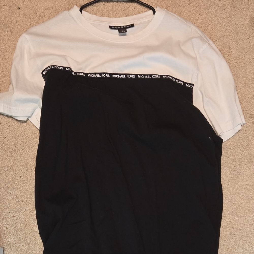 Michael Kors Black and White Short Sleeve Tee